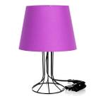Abajur Torre Dome Roxo com Aramado Preto