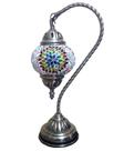 Abajur Turco Mosaico Metal E Vidro Mesclado Star Bivolt 40cm