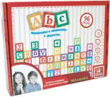 Abc Maiúsculas E Minúsculas Com Números 96 Peças Em Madeira