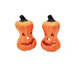 Abobora 2 Peças Com Entrada Para Vela - Decoração Halloween