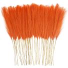 Abóbora artificial de capim-dos-pampas, laranja queimada, 50 unidades