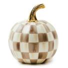 Abóbora de resina MACKENZIE-CHILDS Mini Brown White Check