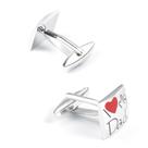 Abotoaduras I Love My Dad para homens, cobre prateado