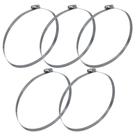 Abraçadeira Aço Carbono Rosca Sem Fim 203X222 - 14MM - 5 UND Borrachas Londrina