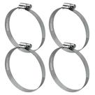 Abraçadeira Aço Galvanizado Rosca Sem Fim 89X108 - 14MM - 4 UND Borrachas Londrina