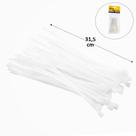 Abraçadeira de Nylon 100 Peças 2,5x100mm Branco
