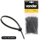 Abraçadeira de Nylon 100 x 2,5 MM Kit c/ 1.000 Unidades Preto VONDER