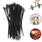 Abraçadeira de Nylon 20cm x 7,6mm com 50 Unidades - Preta