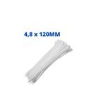 Abraçadeira Nylon Branca 4,8 X 120mm C/100 Unidades Abraçadeira Nylon Branca 4,8 X 120mm C/100 Unidades