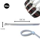 Abraçadeira Nylon Enforca 3,6 x 100mm Kit C/ 100 Lacre Cinta Plástica Fixadora Fita Hellerman 10cm Branca
