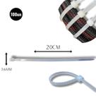 Abraçadeira Nylon Enforca 3,6 x 200mm Kit C/ 100 Lacre Cinta Plástica Fixadora Fita Hellerman 20cm Branca