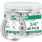 Abraçadeira OURU 3/4" 40 peças Anéis PEX de aço inoxidável Abraçadeira OURU 3/4" 40 peças Anéis PEX de aço inoxidável
