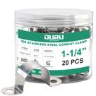 Abraçadeira para eletroduto OURU 1-1/4" em aço inoxidável 304, 20 peças Abraçadeira para eletroduto OURU 1-1/4" em aço inoxidável 304, 20 peças