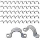 Abraçadeira para eletroduto PVC Demissle 1/2 polegada cinza, 50 peças Abraçadeira para eletroduto PVC Demissle 1/2 polegada cinza, 50 peças