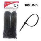 Abracadeira plastica 25cm preta c/100 Abracadeira plastica 25cm preta c/100