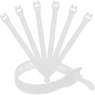 Abraçadeiras de cabo ENVISIONED reutilizáveis de 1,27 x 20,32 cm - pacote com 30, brancas