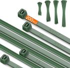 Abraçadeiras de cabo Idemeet PA66 Green 200 unidades 10-30 cm 10-25 kg