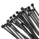 Abraçadeiras de cabo Mezzo Heavy Duty 30 cm (pacote com 100) de nylon preto Abraçadeiras de cabo Mezzo Heavy Duty 30 cm (pacote com 100) de nylon preto