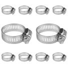 Abraçadeiras De Metal Rosca S/fim 3/4 13 a 19mm Kit Com 10un