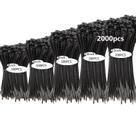 Abraçadeiras MasiStranth 2000 PCS, tamanhos variados, 10-30 cm, nylon Abraçadeiras MasiStranth 2000 PCS, tamanhos variados, 10-30 cm, nylon