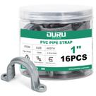 Abraçadeiras para Tubo de PVC OURU 1 Polegada 16 Peças com Duplo Furo Abraçadeiras para Tubo de PVC OURU 1 Polegada 16 Peças com Duplo Furo