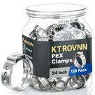 Abraçadeiras PEX KTROVNN 3/4 polegada, pacote com 120, aço inoxidável Abraçadeiras PEX KTROVNN 3/4 polegada, pacote com 120, aço inoxidável