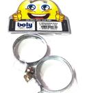 Abraçadeiras Rosca Sem Fim Zincadas 1.1/2" x 2" Kit 2 Pçs Boly