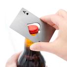 Abridor de Garrafa Bebida Formato Carta Baralho Ás de Espadas Prata Aço Inoxidável Compacta Cabe no Bolso Carteira Presente Elegante com Estilo