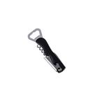 Abridor de Garrafas e Saca Rolha Preto Canivete Aço Inox