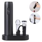 Abridor de Vinho Elétrico Recarregável USB Automático Kit 4 Peças Corta Lacre Bomba a Vácuo Natal Ano Novo Presente