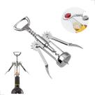 Abridor Garrafa De Vinho Saca Rolhas Metal Inox Garçon Bar