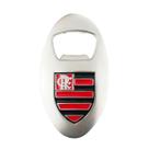 Abridor garrafas prateado com ímã 7.5cm - flamengo