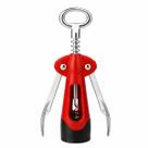 Abridor Vinho Saca Rolha Manual Vermelho Aço Inox Art House