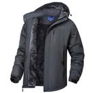Abrigo Rapoo Cortavientos Impermeable con Forro Polar Térmico XL Gris Oscuro