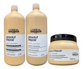 Absolut Repair Gold Quinoa Protein Kit L'Oréal Professionnel Serie Expert Trio Loreal Salão Lavatório Litro Grande Trata