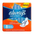Absorvente Always Absorção Seca P, Com Abas, 8 Unidades
