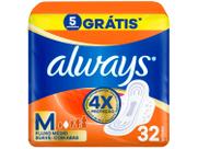 Absorvente Always Maxi Proteção Suave com Abas 32 Unidades M