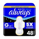 Absorvente Always Noite Seca com Abas 48 Unidades