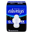 Absorvente Always Noite Seca Noturno com Abas 8 Unidades