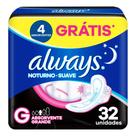 Absorvente Always Noites Tranquilas Suave Com Abas 28cm - 32 unidades