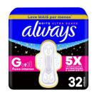 Absorvente Always Noturno Noites Tranquilas G 32 Unidades Com Abas Suave