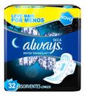 Absorvente Always Noturno Seca C/ Abas 32unid