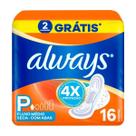 Absorvente Always Seca P com Abas 16 unidades