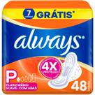 Absorvente Always Suave P com Abas 48 Unidades