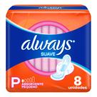 Absorvente Always Suave P - com Abas 8 Unidades