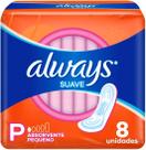 Absorvente Always Suave sem Abas Pequeno 8und Absorvente Always Suave sem Abas Pequeno 8und