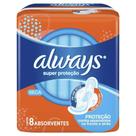 Absorvente Always Super Proteção Cobertura Seca com Abas - Embalagem com 8 Unidades