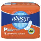 Absorvente Always Super Proteção Seca sem Abas - 8 unidades