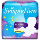 Absorvente com Abas Sempre Livre Noturno Pacote com 8 Unidades