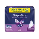 Absorvente Conforto Noturno Suave Com Abas Pacote Com 32 unidades Sempre Livre